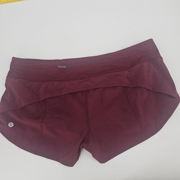 Lululemon Speed Up LR Short 2.5” Lined Red Merlot Women's size 12 3520 - Picture 3 of 9